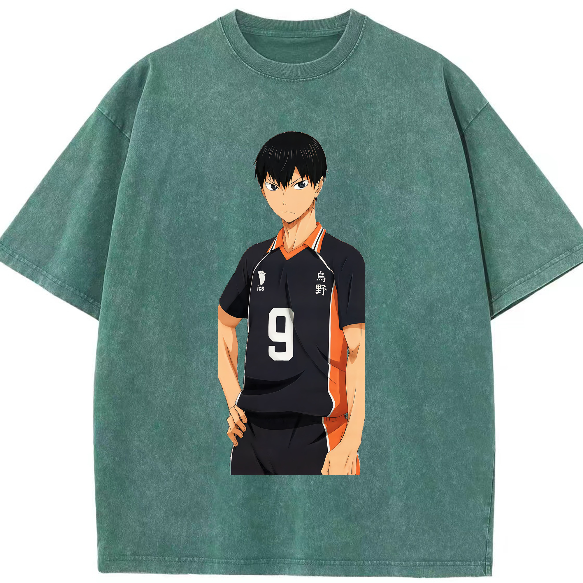 （画像用） ハイキュー!! Haikyu!! 綿100% ヴィンテージ風 半袖Tシャツ（フロントプリント）